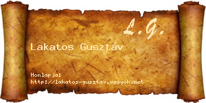 Lakatos Gusztáv névjegykártya