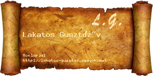 Lakatos Gusztáv névjegykártya
