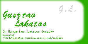 gusztav lakatos business card