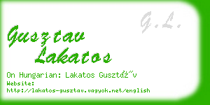 gusztav lakatos business card